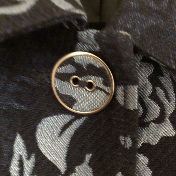 Chico’s Navy Blue/Light Blue Textured Button Down Blazer Jacket Size Large - Picture 6 of 8